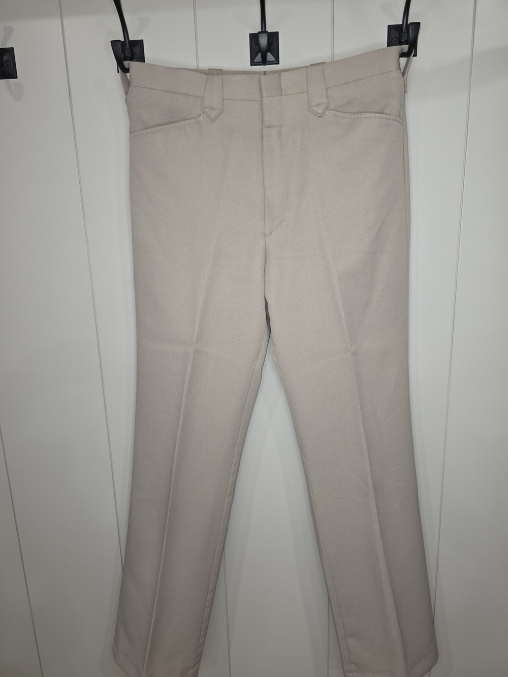 Vtg Farah 70's Western Wear Cowboy Trousers Light Beige Size 34x33